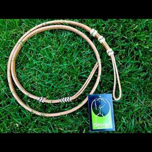 Whip Showman 4 ft Braided Rawhide/Leather